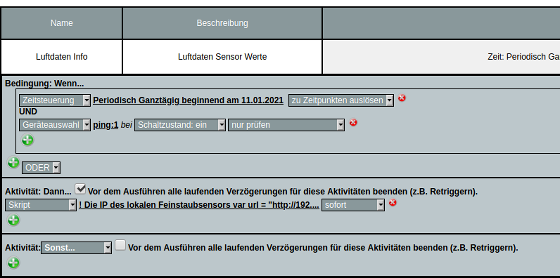 Homematic Programm Aufbau