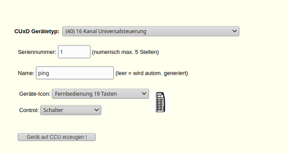 CUxD Geräte Erstellung